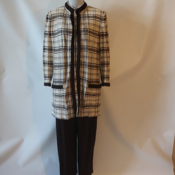 St. John Collection By Marie Gray + St. John Brown 2 Pc Jacket/12 Pants/16 * - Picture 1 of 15